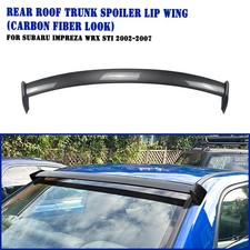 Carbon Look Rear Spoiler Lip Roof Wing For Subaru Impreza WRX STI 02-07 03