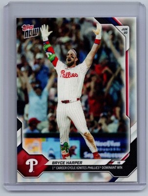 2026 Topps Now Card # 359 - Bryce Harper - First Career Cycle - Phillies