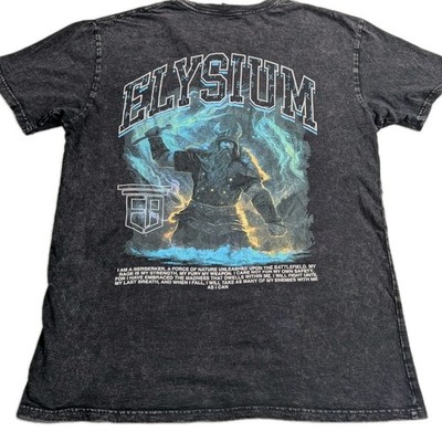 Gym Alex Eubank Elysium Berserker Viking T-Shirt Medium Black/Gray 