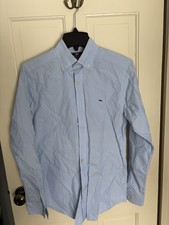 Men’s  XS Slim Whale Dress Shirt Button down Blue Pinstripe VIneyard Vines EUC