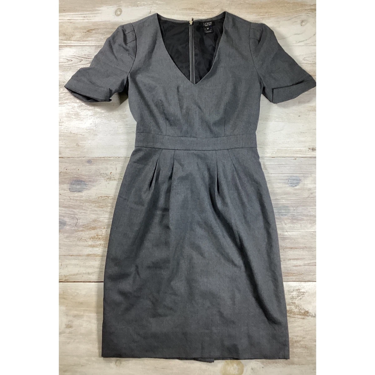 j crew grey dress Sheath Mini Dress With Buckle Detail For Women