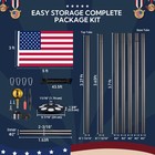 AplusChoice Bravery 25Ft Flag Pole Kit with Light for Outside House 13Gauge — photo 7