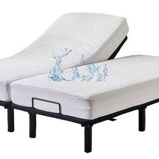 Waterproof Split Queen Mattress Protector for Adjustable Bed 2PCS 30x80 Bamboo