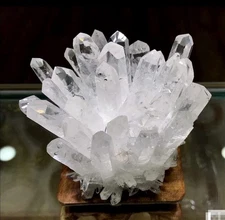 1LB Natural White Clear Raw Quartz Crystal Cluster Specimen