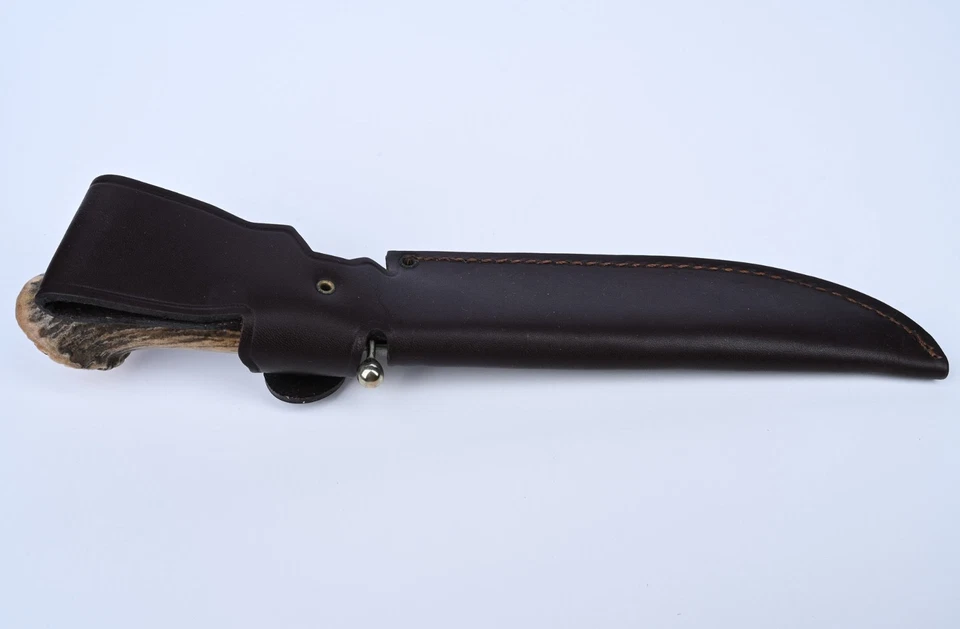 Linder Old Western Bowie Knife 440 Steel Solingen Germany – Stag Handle - Image 4 of 4