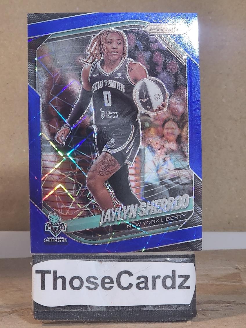 2025 Panini Prizm WNBA Blue Velocity Prizm #93 Jaylyn Sherrod