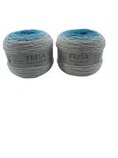 FREIA Handpaints Ombré Yarn ~ Color-Ice Queen 75g/256yds Lot of 2 Fast Shipping