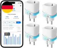 meross Mini Smarte Steckdose Mit Strommessung 16A, Wlan Steckdose Mit Sprachsteu