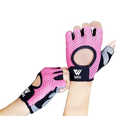 Weight Lifting Gloves for Men Women Gym Medium Pink Without Wrist Support