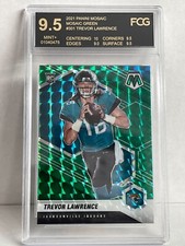 2021 Panini Mosaic TREVOR LAWRENCE #301 Green Prizm RC Rookie GRADED FCG 9.5