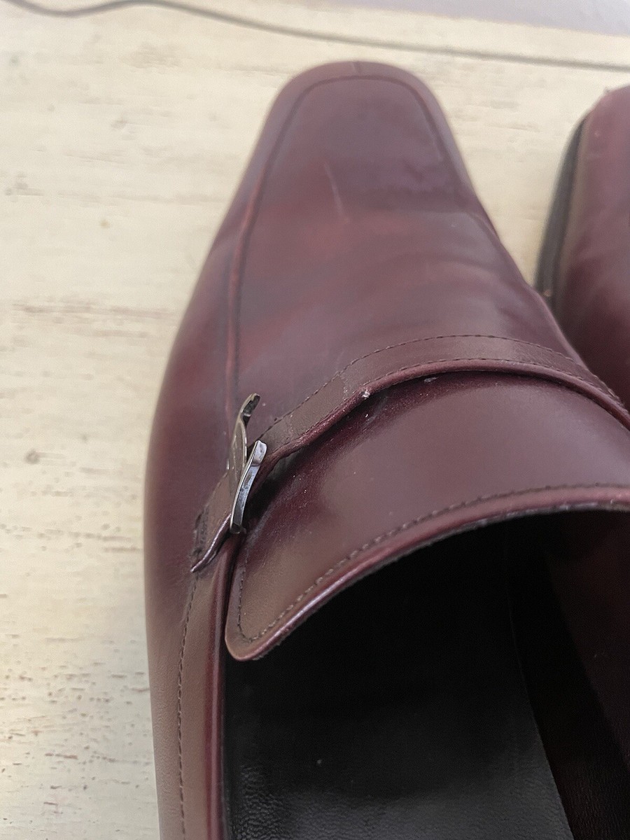 Salvatore Ferragamo Made in Italy Split Square Toe Loafer in Brown Size 10 D Salvatore Ferragamo Made in Italy Split Square Toe Loafer in  main image 4