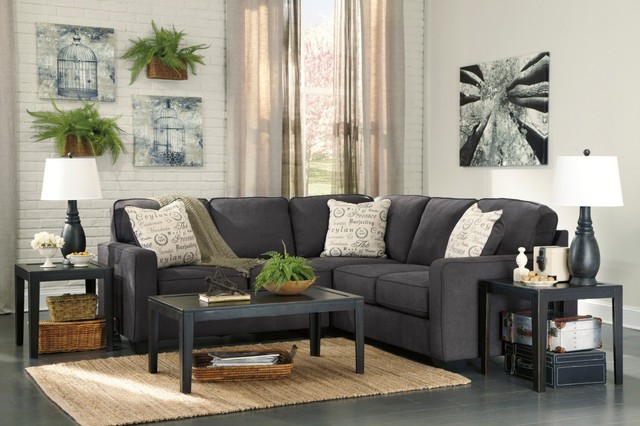 Ashley Furniture Aleyna Charcoal Two Piece Sectional For Sale Online