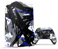 Skin Set for XBOX Series X Abstract 02 Blue