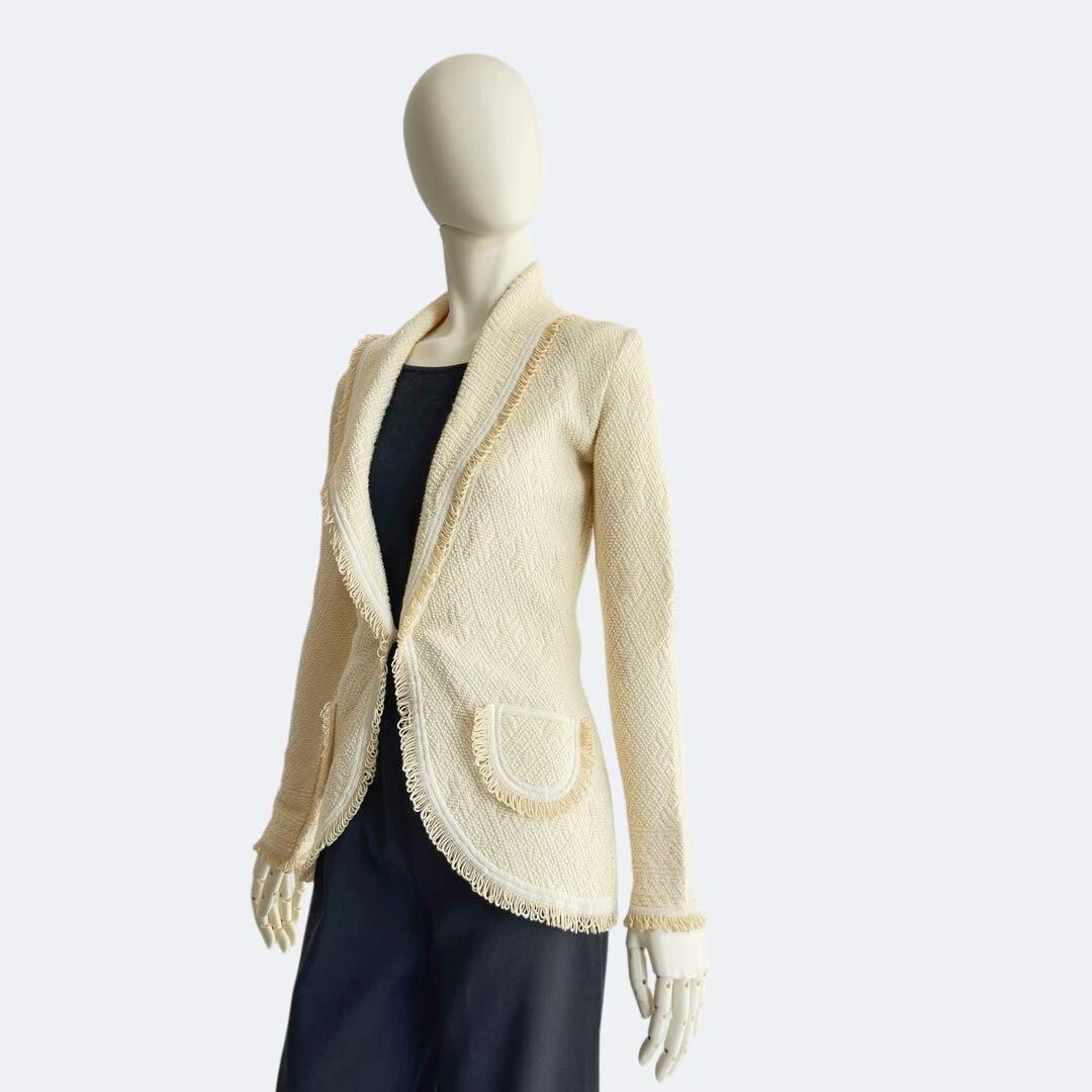 Giacca Christian Dior Galliano 2009 Beige Francia Rara Usata Giappone Spedizione Gratuita