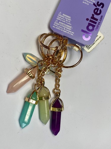 Multiple Color Dangling Crystals Clare's Crystal Keychain NOS Key Chain - Imagen 7 de 9