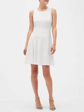 Banana Republic Fit &Flare A Line Dress NEW Ivory All Seasons/Occasions NEW 4-18