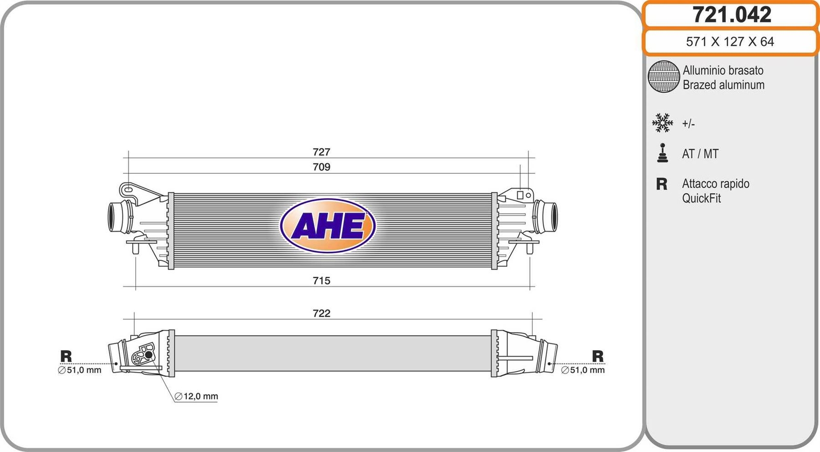 Intercooler Opel Corsa E 1.6 Turbo à haute dissipation thermique pour échangeur d'air