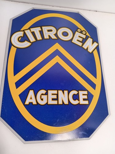 Plaque émaillée Citroën 60cm - Ambiance vintage assurée