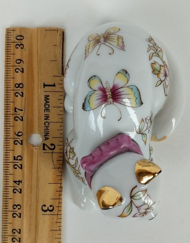 Franklin Mint 1986 Curio Cabinet Satsuma Katze Figur Schmetterling Floral - Bild 7 von 7