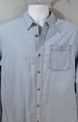 Chemise Manches Courtes Wrangler Bleu Clair - Taille L, état Très Bon, Style Utilitaire Western