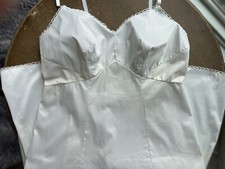VTG 1960s VAN RAALTE Paneld Darted Cups Nylon Full Slip Dress 36/S