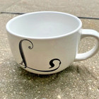L Monogrammed Coffee Mug White Black Stoneware Cup Fisher Home Prod. 3 1/4" Tall — photo 7