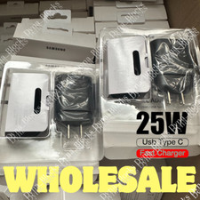 25w Type USB-C Super Fast Wall Charger PD Cable For Samsung Galaxy S20 S21 LOT