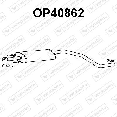 Silencieux avant Opel Corsa D 1.0 haute résistance avec réduction de bruit et vibrations