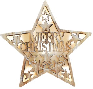 Détails Sur Led Muralgratuit Debout Bois Joyeux Noël étoile Image Avec Led Arrière Feux