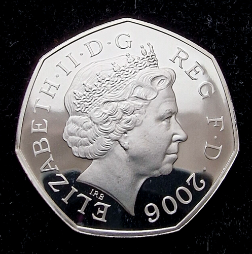 2006 Elizabeth II - PROOF 50p Fifty Pence Victoria Cross Coin - Mintage 37,689 - Picture 2 of 2