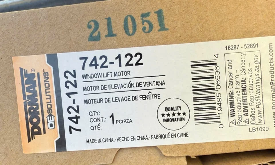 Drivers de motor de ventana eléctrica delantera izquierda Dorman 742-122 para Silverado Tahoe 99-08 Foto 2 de 2