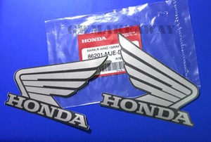 1 x ABS HONDA Wing Logo Motor Decorative Emblem Badge Sticker Decal Replacement For Honda