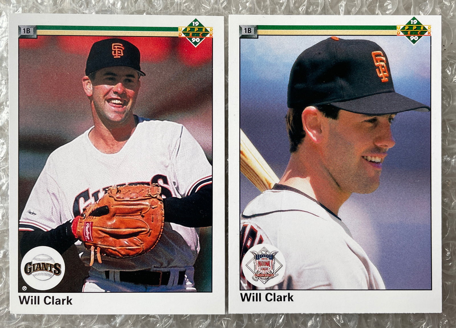 1990 Upper Deck #50 & #556 Will Clark Lot (2x)