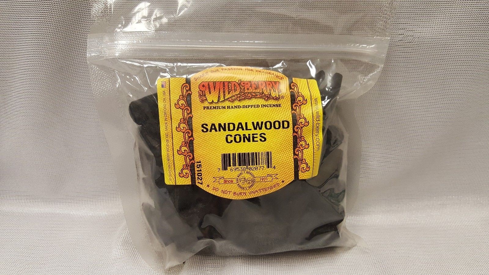 1 Bundle of 100 Wildberry SANDALWOOD Incense Cones With Free Shipping