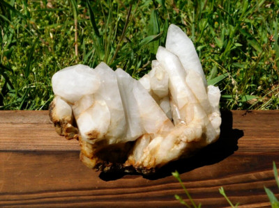 Snow Quartz Crystal Cluster from Arkansas for Meditation Positive Energy Decor