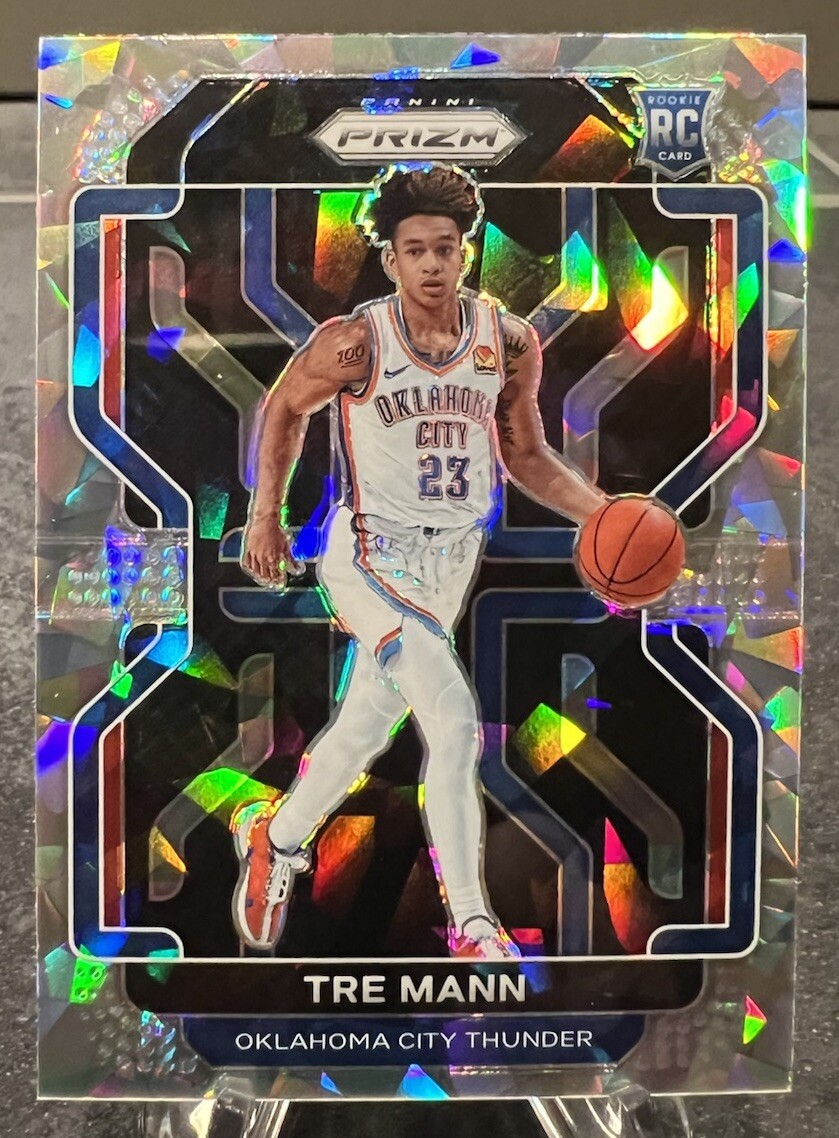 2021-22 Panini Prizm Tre Mann #274 Silver Cracked ICE NBA Rookie Card RC Thunder