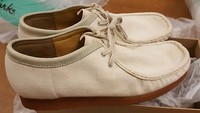Clarks Originals X Wallabees Cream Fabric Shoe Uk 7.5,8,10.5,11 Clarks Originals X Wallabees Cream Fabric Shoe Uk 7.5,8,10.5,11