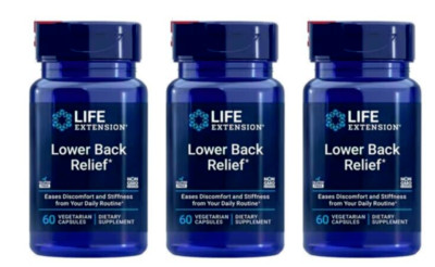 Life Extension Lower Back Relief 3X60caps Five-leaf chaste tree/Vitex/Ginger