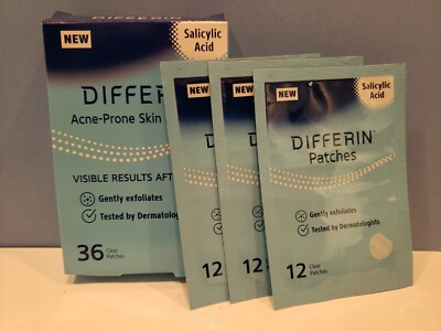 Differin - Acne Prone Skin Patches Gently Exfoliates - 36 Clear Patches - NIB