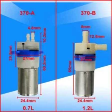 12V Micro DC Water Pump Food Grade Water Dispenser 370 Mini Pump 0.7-1.2L/min