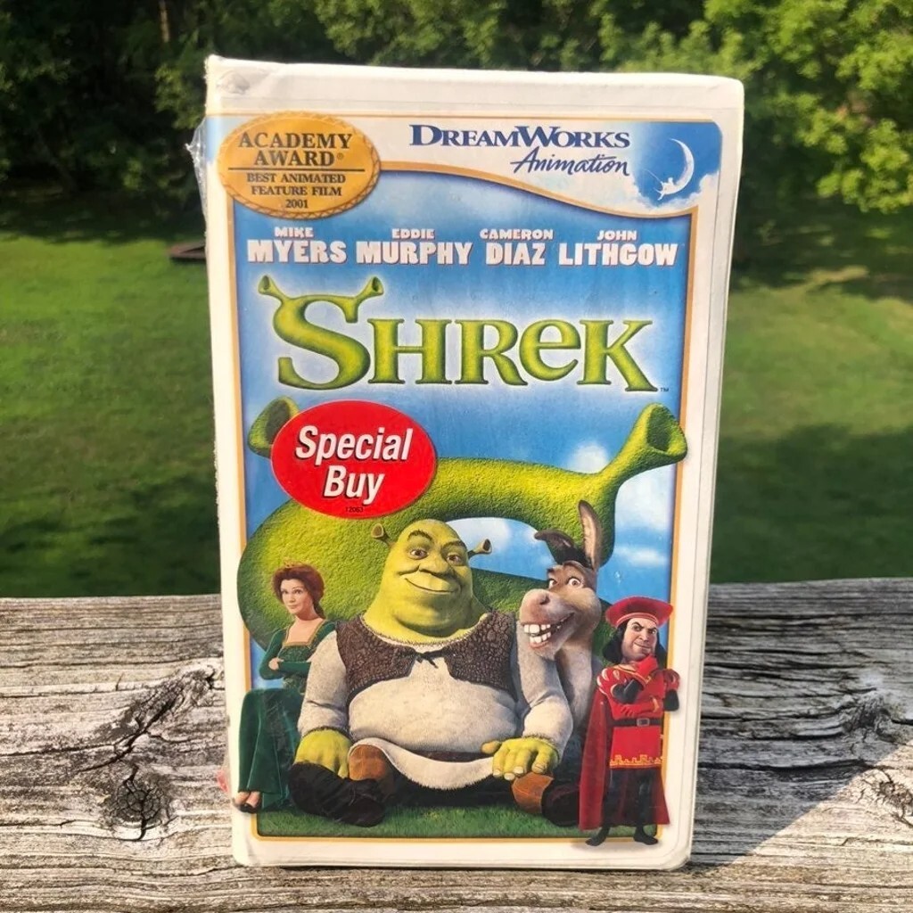 Rare 2000 Sealed White Clamshell Shrek Dreamworks VHS | eBay