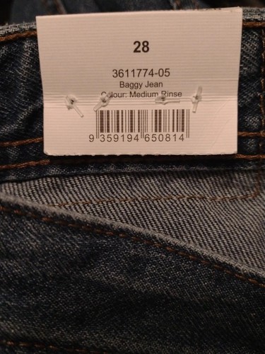 Cotton On Baggy Medium Wash Denim Jeans Men's Size 28 NWT - Picture 5 of 6