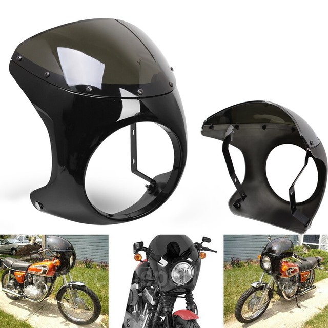 Universal7" Headlight Fairing Retro Cafe Racer Handlebar Screen