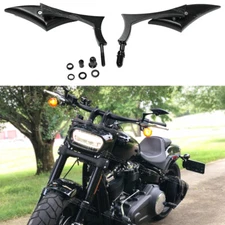 Motorcycle Blade Rearview Mirrors For Harley Softail Deluxe Fatboy Fatbob Dyna