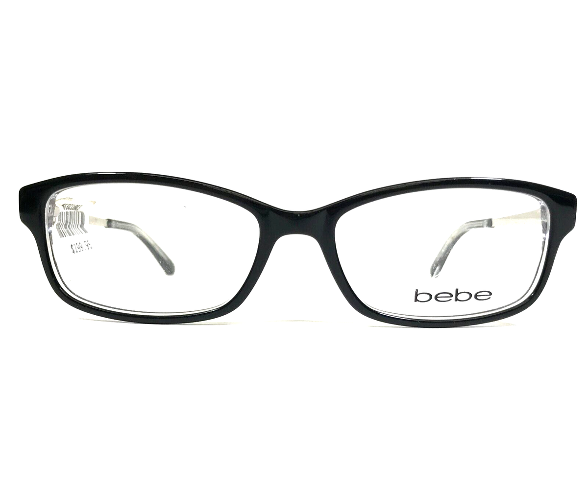 Bebe Eyeglasses Frames Shine BB5122 001 Jet Black Silver Bebe Eyeglasses Frames Shine BB5122 001 Jet Black Silver