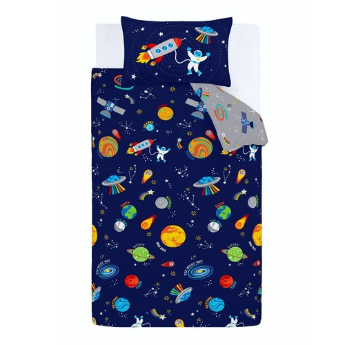 Catherine Lansfield Lost In Space Children's Duvet Cover Bedroom Range Blue/Grey - Picture 29 of 70