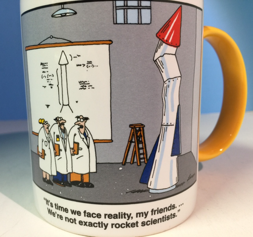 The Far Side * Gary Larson Coffee Mug 'We're Not Exactly Rocket Scientists' 1998 - 第 2/10 張圖片