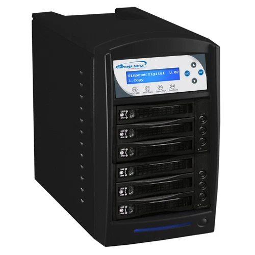 1 to 5 HDD Hard Drive SSD Clone Duplicator Standalone 120MB/Sec HDDSHARKTB-5T-BK