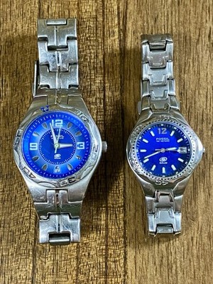 FOSSIL blue BQ9162 シルバー腕時計 Fossil Blue His & Hers Watch Set Stainless Steel Silver Tone