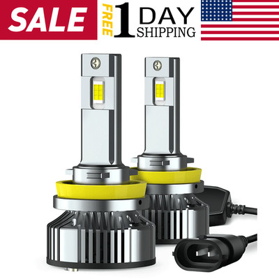 High Power Low Beam  H11 H8 H9 Fanless LED Headlight Bulb Upgrade Conversion Kit